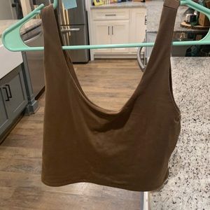 Brown crop top